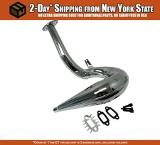 Baja Chrome Steel High Performance Exhaust Pipe Fits HPI, Rovan KM Baja 23cc-...