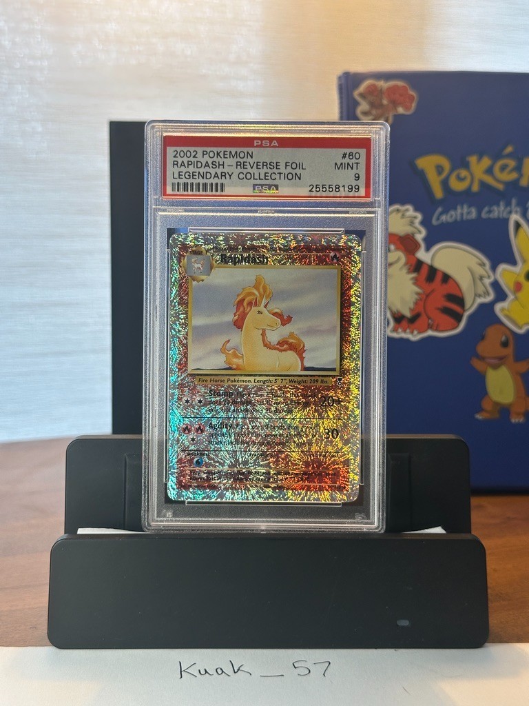 PSA 9 2002 Pokemon Legendary Collection Rapidash Reverse Foil #60/110