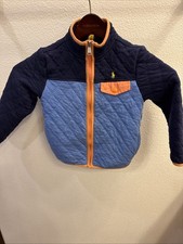 Polo Ralph Lauren Big Boys Color Blocked Quilted Double Knit Jacket Size 5