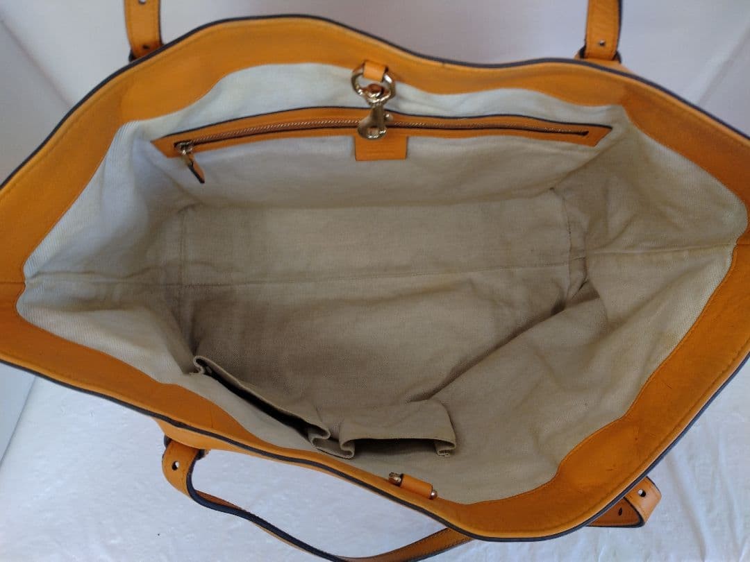 GUCCI Micro Guccissima Tote Bag Leather Orange B condition thumbnail 6