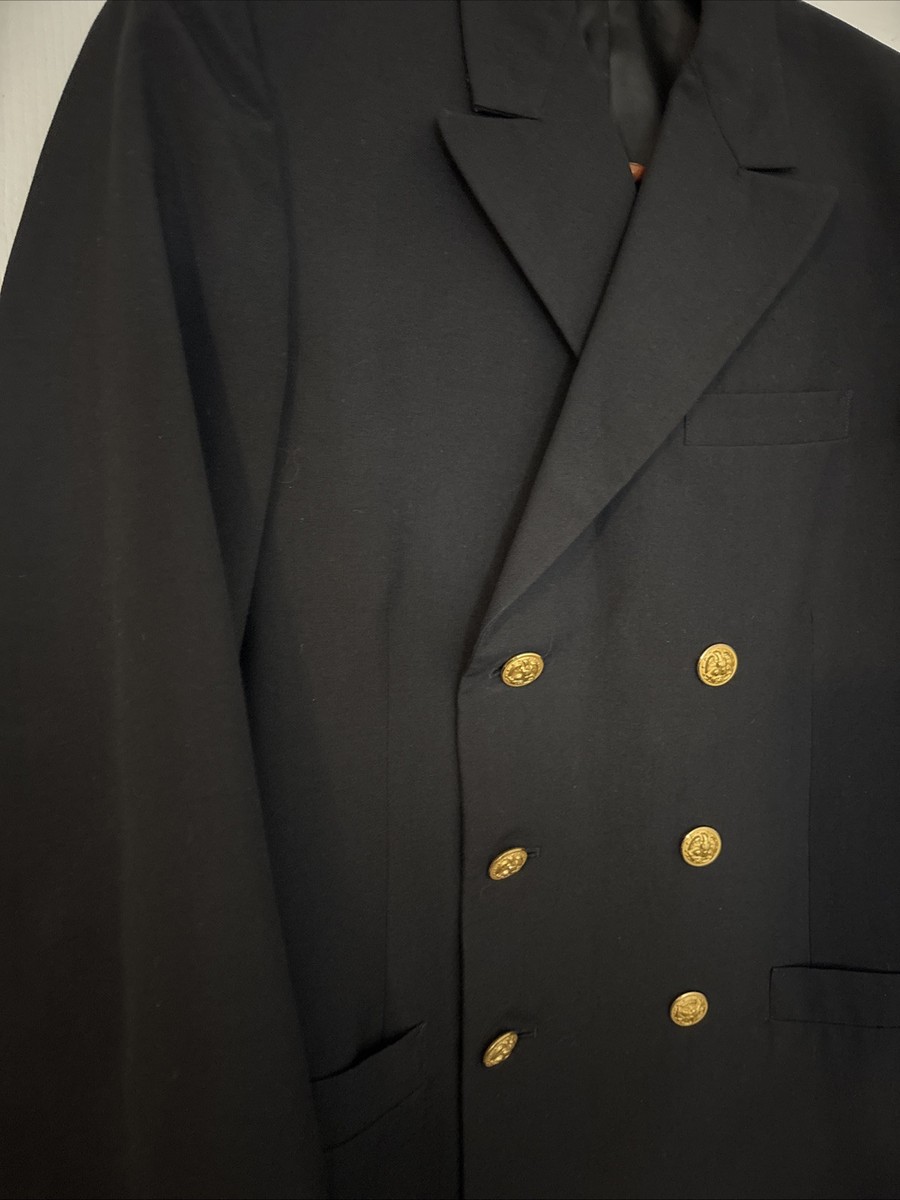 US Navy CPO Officer Uniform Service Dress Blue Coat SZ 37 Long 55