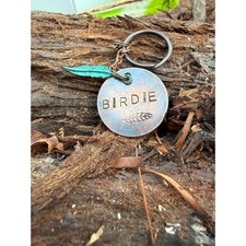 Custom Dog Name Keychain Hand Stamped with intention copper