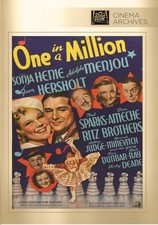 One In A Million (DVD) Jean Hersholt Ned Sparks Ritz Brothers Sonja Henie