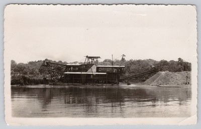 1938 Gold Dredge No. 4 Rio Andagueda Choco Colombia Found Photograph