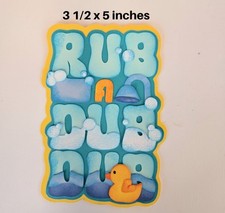 RUB A DUB DUB TITLE scrapbook premade paper piecing 3D die cut by Rhonda