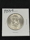 🔔🔔1953-S Franklin Half Dollar, Gem BU, 90% Silver 🔔🔔