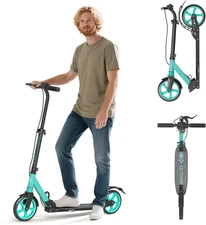 Kick Scooter for Kids Age 8+, Teens, Adults, Dual Suspension Foldable Lightweigh