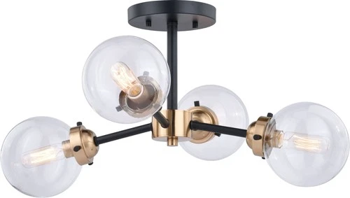 Vaxcel Lighting C0133 Orbit 4 Light 20"W Semi-Flush Ceiling - Oil Rubbed Bronze - Picture 1 of 12