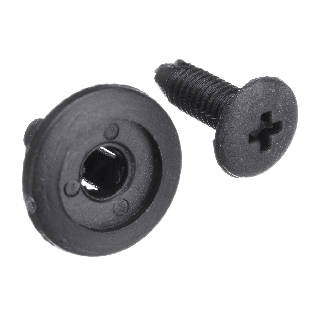 100 Rivets Plastique Pour Carrosserie - 8 Mm - Clips De Fixation Pare-chocs, Garde-boue - Noir