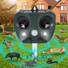 Repelente solar ultrasónico para animales para perros, gatos, pájaros y mapaches
