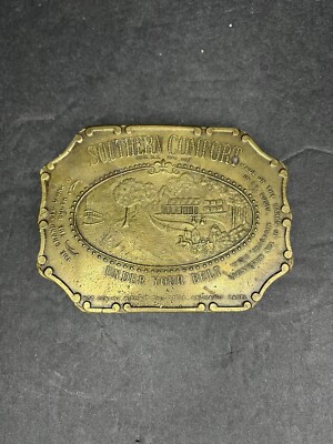 Vintage Southern Comfort Brass Belt Buckle New Brass Southern Comfort Southern South Soco Mississippi  main image 2