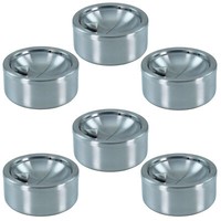6Er Set Druckaschenbecher Windaschenbecher Aus Edelstahl ø 11,5 Cm Ascher