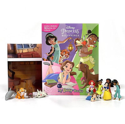 Disney Princess Beginnings My Busy Books mit 10 Figuren & einer Spielmatte - Neu