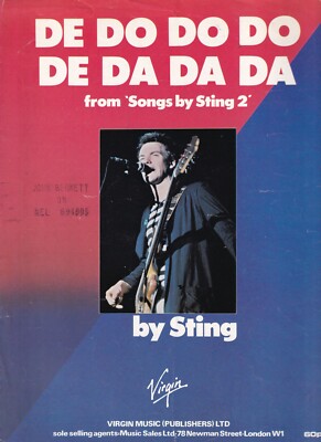 De Do Do Do, De Da Da Da - Sting - 1980 Sheet Music