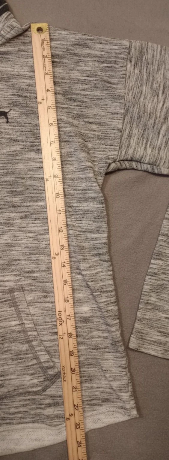 UNDERCOVER Felpa Victoria’s Secret rosa grande con cappuccio grigia manica lunga maglione zip 1 4