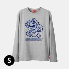 Long-sleeved T-shirt Super Mario Bros Nintendo TOKYO Size S From Japan gray 2 