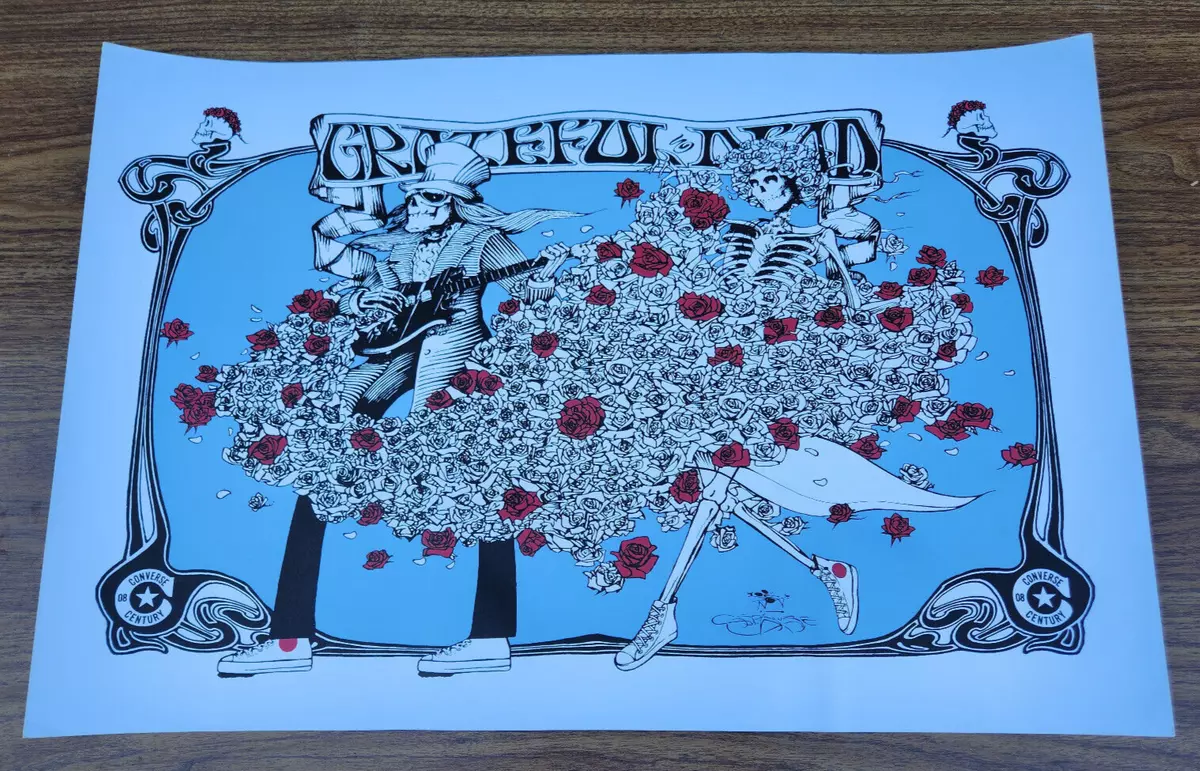 Grateful Dead Poster Converse Shoes By Stanley Mouse Dead Company
