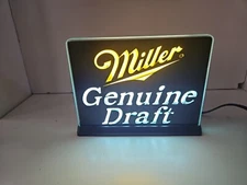 Miller Genuine Draft Corded/Plug-In Electriglas Table Top Bar Mancave Beer light