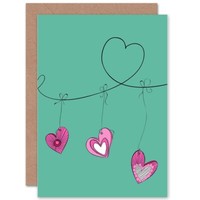 Liebe Herzen String Romantik Jahrestag Valentinstag Liebeskarte Valentinskarte