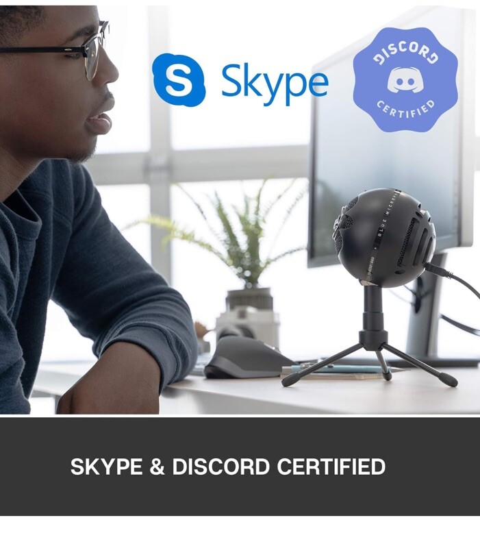 Blue Snowball iCE USB Mic for Recording & Streaming on PC & Mac Black