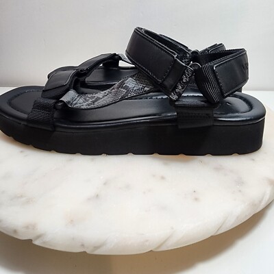 VINCE Women's Sporty Sandals Carver Leather Platform Size