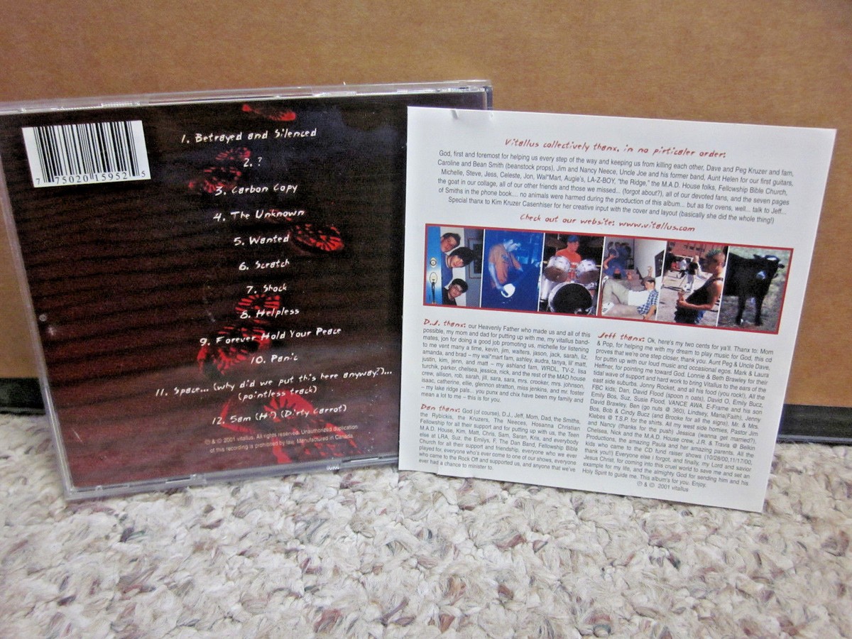 VITALLUS Betrayed & Silenced 2001 Ohio band Cleveland CD David