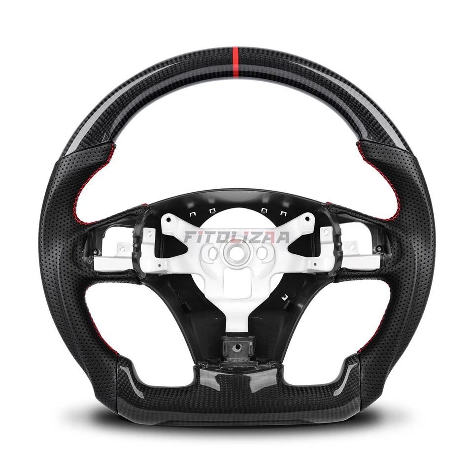 Carbon Fiber Steering Wheel For Chevrolet Corvette C6 ZR1 Z06 2012-13 W/ Paddles Foto 2 de 4
