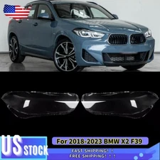 Left+Right Side Headlight Lens Cover Clear FOR 2018-2023 BMW X2 F39