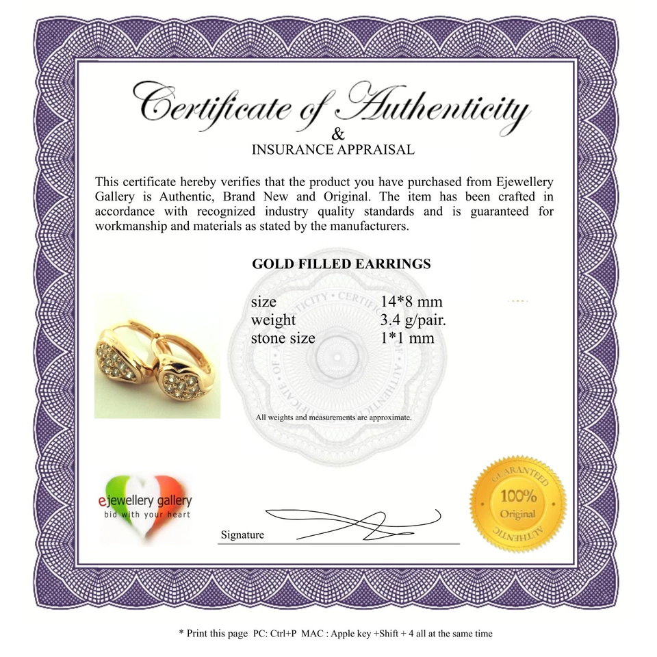 Pendientes Huggie Aro Real Oro Rosa 18k G/F Diamante Sólido Diseño Simulado Foto 2 de 2