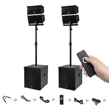PRORECK Line Array Speaker System Set 15 inch 6000W PEAK DJ Subwoofer