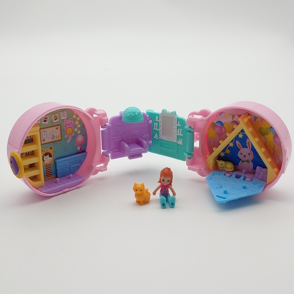 Mattel Polly Pocket Pajama Party Sleepy Pets Compact - Cat compact 2021 Complete