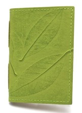 Italian Leather Blank Journal   Elegant Blank Journal w/Leaf Embossed Design