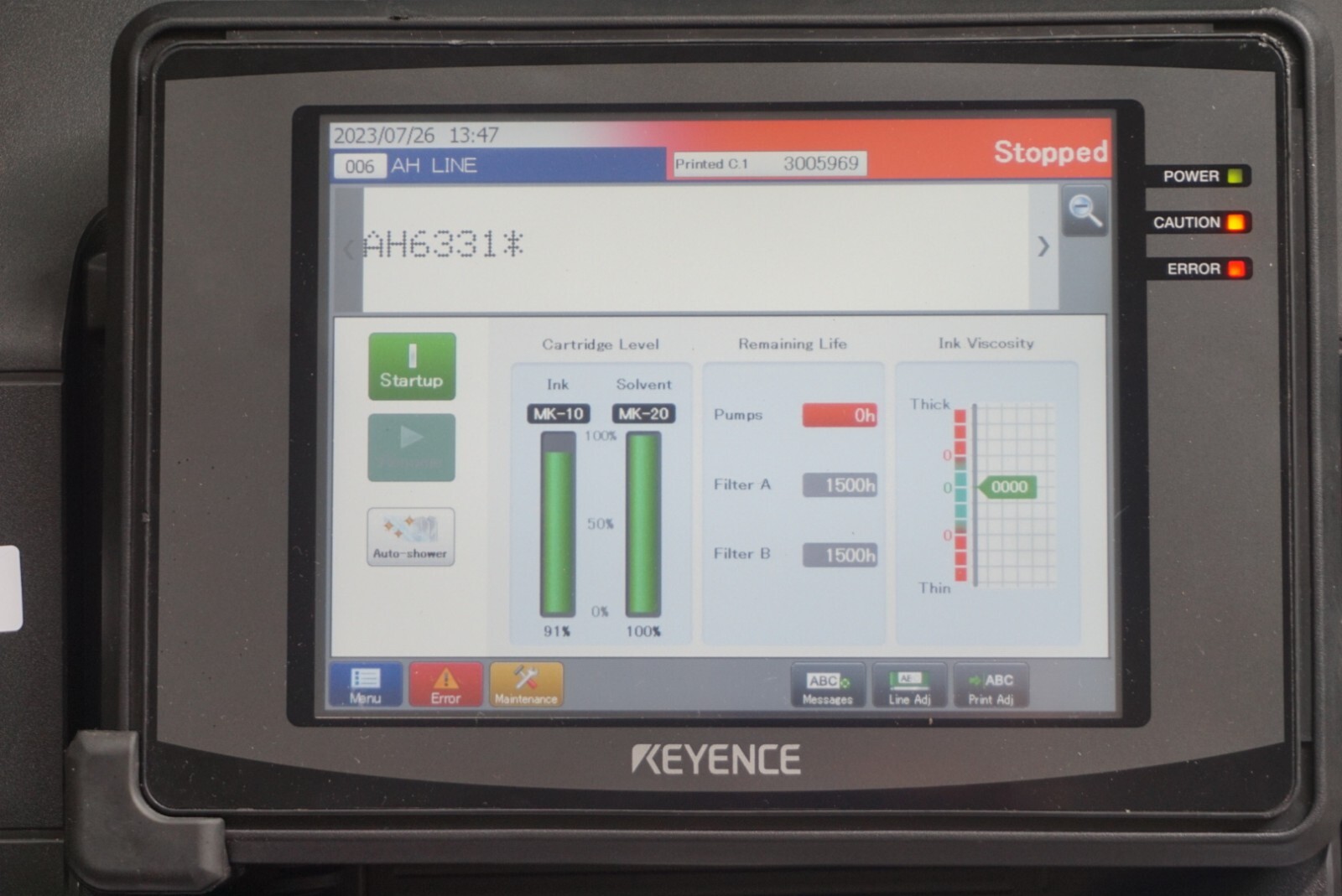 Lot 2pcs Keyence MKU6000 MKU6000 Universal Continous Inkjet Printer