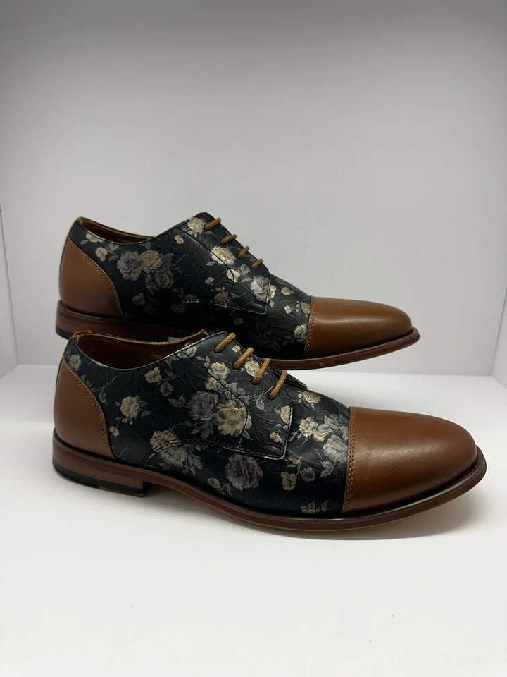 Zapatos de vestir informales Oxford con cordones puntera floral para hombre Ferro Aldo Berkley 7,5 Foto 4 de 4