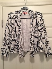 Alice Olivia Printed Rayon Open Front Jacket SZ S