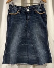 Vintage Vanilla Star Denim Jean Skirt Y2K