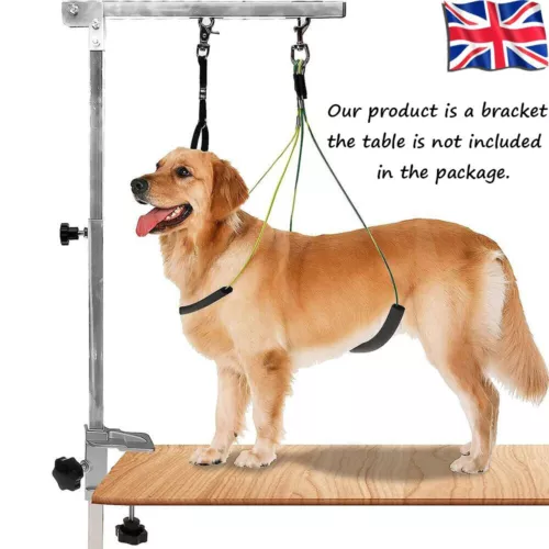 Foldable Pet Dog Grooming Table Non Slip Bath Arm Adjustable Desk Bracket W/ Rop