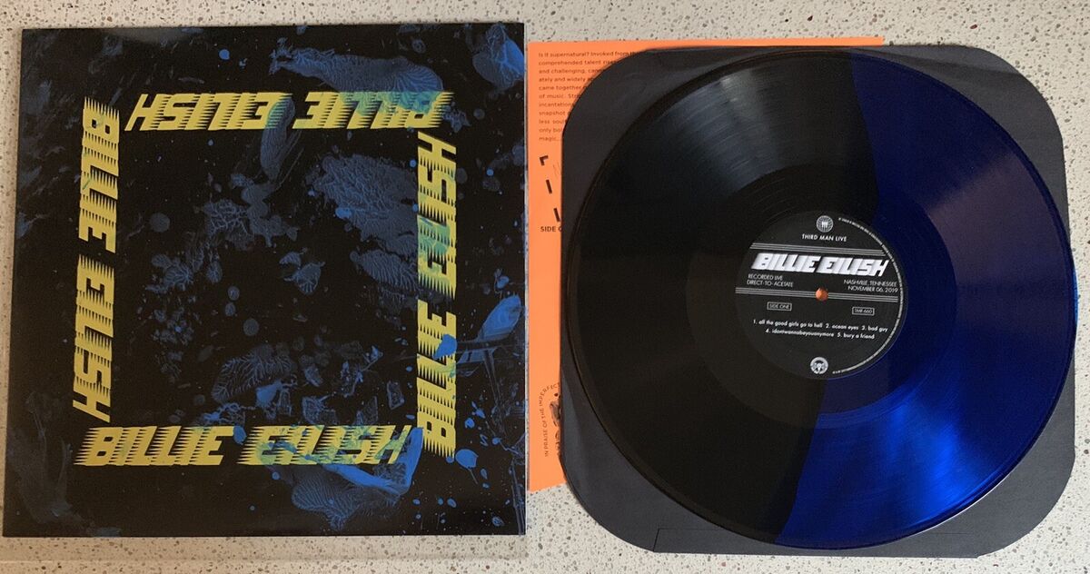 Billie Eilish Live - Third Man Records Black and Blue Vinyl LP - Paint Splatter Billie Eilish Live - Third Man Records Black and Blue Vinyl LP - Paint Splatter
