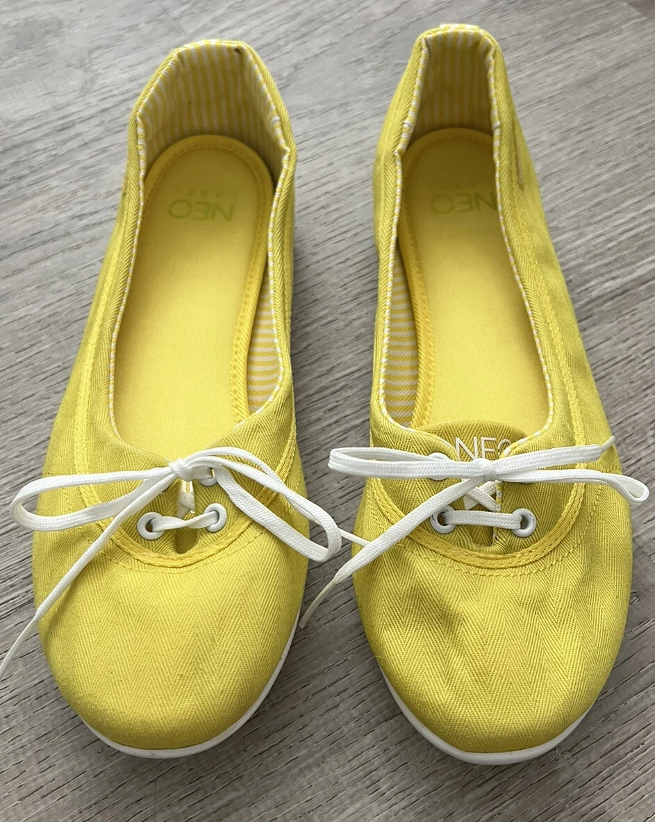Yellow shoes cheap flats