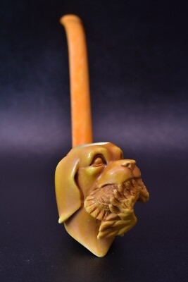 Hunting Dog PIPE BY KARAHAN -BLOCK MEERSCHAUM-NEW-HAND CARVED-FROM TURKEY#1289
