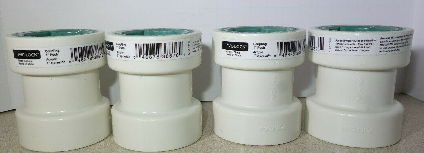 4 Orbit 1" inch PVCLock Push Coupling Outdoor Sprinkler Irrigation