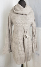 Katherine Barclay Womens Size S Small sweater dress NEW beige STONE nwt $128