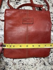 FOSSIL Small Red Leather Crossbody Organizer Swingpack