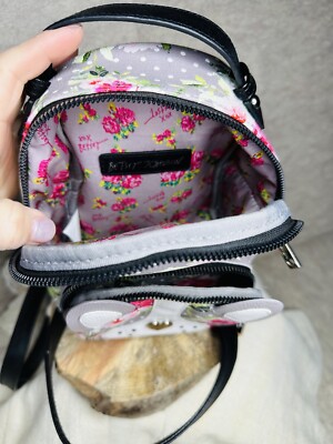Betsey Johnson Mini Backpack Purse Floral Doggy Bag Novelty  display picture 3