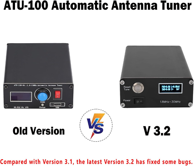 ATU-100 EXT Antenna Tuner for Ham Radio, V3.2 1.8-55Mhz Automatic