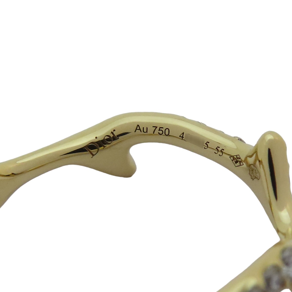 DIOR Bois de Rose Ring 18K Yellow Gold With Diamond US Size DIOR Bois de Rose Ring 18K Yellow Gold With Diamond US Size