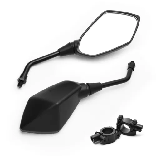 Motorcycle 7/8" Rear View Side Mirrors Handle Bar End For Honda Yamaha Kawasaki