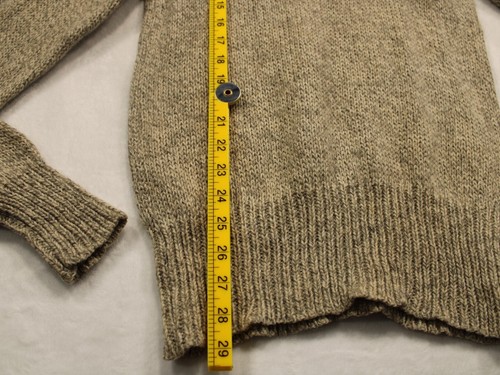 Boston Traders Knit Heavy Sweater Men's Small Tan Cream Fisherman Vintage - Picture 8 of 9