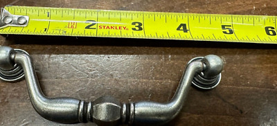 Qty 10 Hafele Antique Sterling Cabinet Handle Pull 4-1/2'' Long Italy 120.18.925