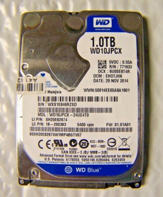 NEW WESTERN DIGITAL WD 1 TB 1000 GB HARD DRIVE 1.0TB HARD DRIVE ...
